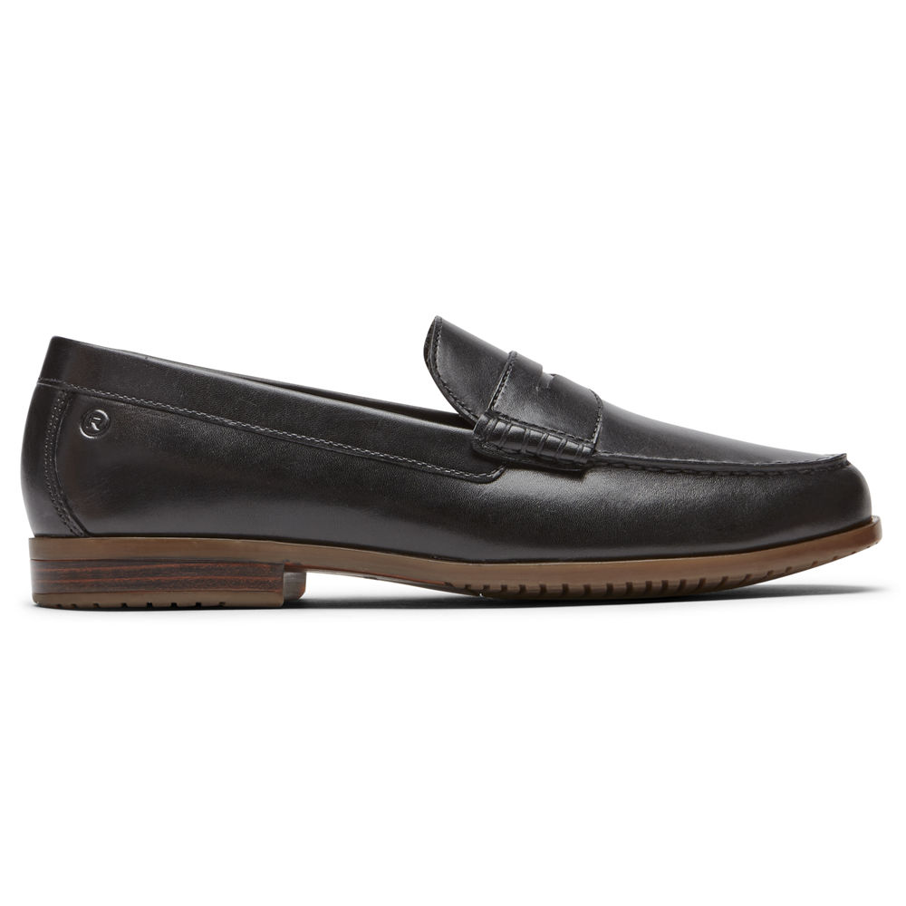 Rockport Loafers Herre Svart - Curtys Penny - SKHI70234